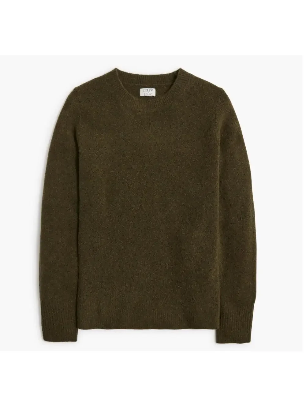 J.Crew Super Soft Olive Green Crew Neck Sweater - Women Small